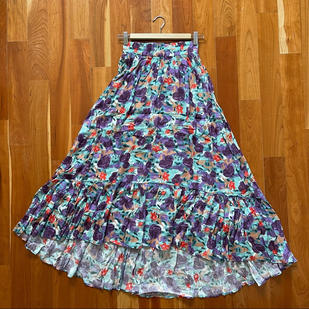 🆕 Nightcap Clothing Plum Rose maxi skirt. Size XS